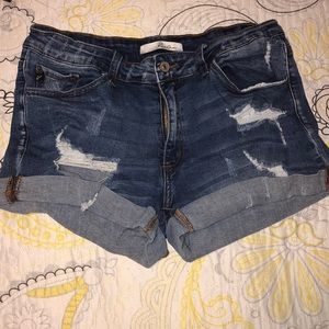 Ripped Jean Shorts Size 8